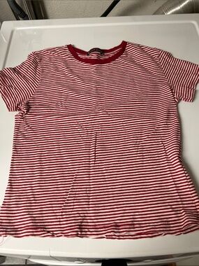 Brandy Melville Red & White Striped Tee - good condition
